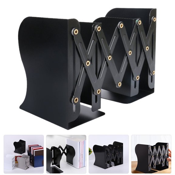 LOLIPPYY Sujetalibros Negro Para Estantes Ideal Para Almacenamiento Y Orden En Casa