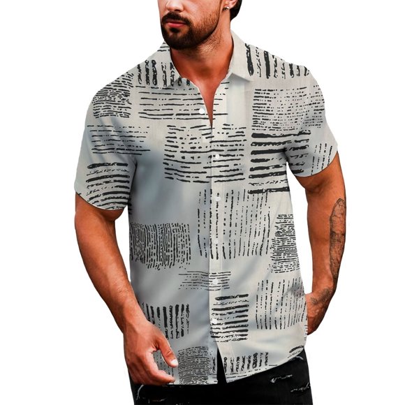 Camisa Casual Para Hombre Shendy Vendy Strech De Manga Corta