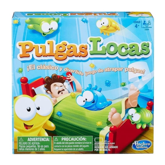 Juego de Mesa Hasbro Pulgas Locas Juego de mesa para niños en edad preescolar, para 2 o 3 jugadores, a partir de 4 años