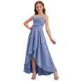 thumbnail image 2 of Vestido de Manga Larga Una Línea para las Mujeres Elástico Twirly Patinador Escuela Vestido de Recital Cuello Redondo Sólido Vestido para Niña de 4-14 Años, 2 of 6