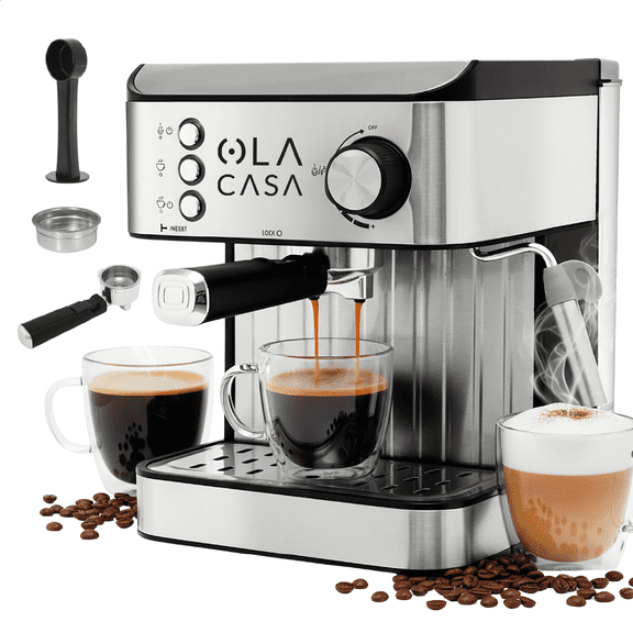 Cafetera Electrica 15 Bar Expresso Capuchino 1 taza Ola Casa OC-MCPEC
