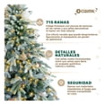 thumbnail image 4 of Árbol Navidad Nevado + Piñas Pino Navideño 1.8m Ramas Mixtas Esquimal, 4 of 6