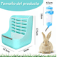 thumbnail image 4 of Kit Comedero  Bebedero Para Conejo Cuyos Chinchillas Malubero Azul Blanco, 4 of 4