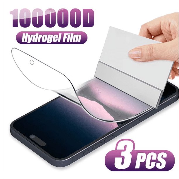 Kit De 3 Películas De Hidrogel Para iPhone 14 Pro, Protector de pantalla Hidrogel