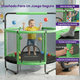 thumbnail image 5 of Trampolín Brincolín Infantil Hurtle, 140cm de Diamentro con Red de Seguridad, Barral de Altura Ajustable 157-168cm, Incluye Saco de Boxeo, Hamaca, Aros y 20 Pelotas, Soporta 55Kg, Interior y Exterior, 5 of 7