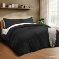 thumbnail image 3 of Juego de Funda para Edredon Duvet Dreamlab, Tamaño Matrimonial, Color Negro, 3 Piezas, 3 of 9