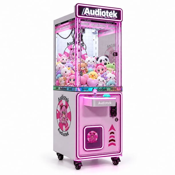 Maquina Caza Peluches Garra Arcade Movil Mini Doll Luz Neon