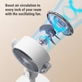 thumbnail image 3 of Ventilador De Piso Silencioso, 5 Velocidades, Altura Ajustable, Batería De 4000 MAh, Ventilador De Pie Oscilante ABS Con Control Remoto Para El Hogar, 3 of 7