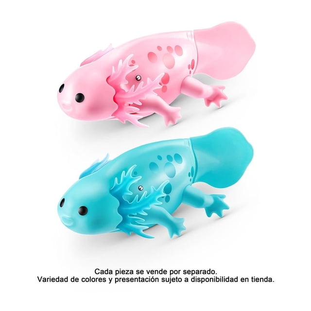 Juguete de baño Zuru Pets Alive Swimming Axolotls en Cápsula en Forma de Axolote Multicolor 1 Pieza