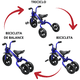 thumbnail image 4 of Triciclo 3 en 1 para Niños con Bastón, Bici y Bicicleta de Balance Plegable Torreta con Luz Soporta hasta 25 kg -  Azul, 4 of 8