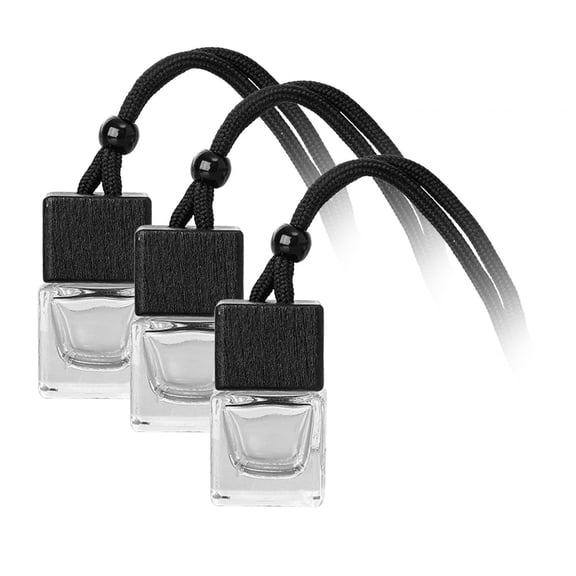3 botellas difusoras para coche, botellas de perfume vacías, adornos decorativos, accesorios para el interior del coche, difusor ambientador para coch transparente