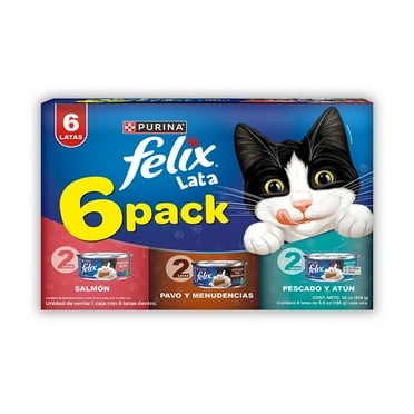 Alimento húmedo para gato adultos Purina Felix Latas 6 Pack Multisabor 156g