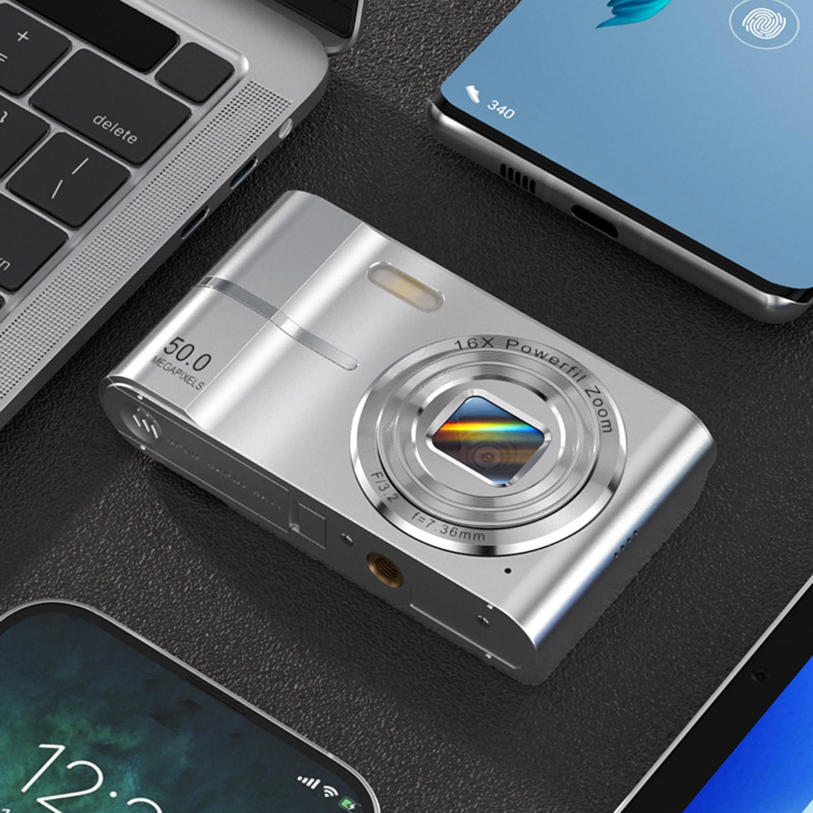 Cámara digital 4k de alta definición, 50 millones de fotos, 16x, cámara digital, cámara doméstica sin vibraciones con tarjeta de 32 GB. Cámaras digitales.