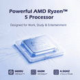 thumbnail image 2 of Exsurf 15.6" Business Laptop, Windows 11 Pro, AMD Ryzen 5 6600U, 12GB RAM 512GB SSD, Backlit Keyboard, Face Unlock, 2 of 8