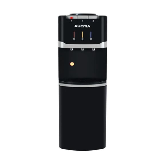 Dispensador De Agua Aucma Con Gabinete Negro Akwdt-3xgchs Carga Superior