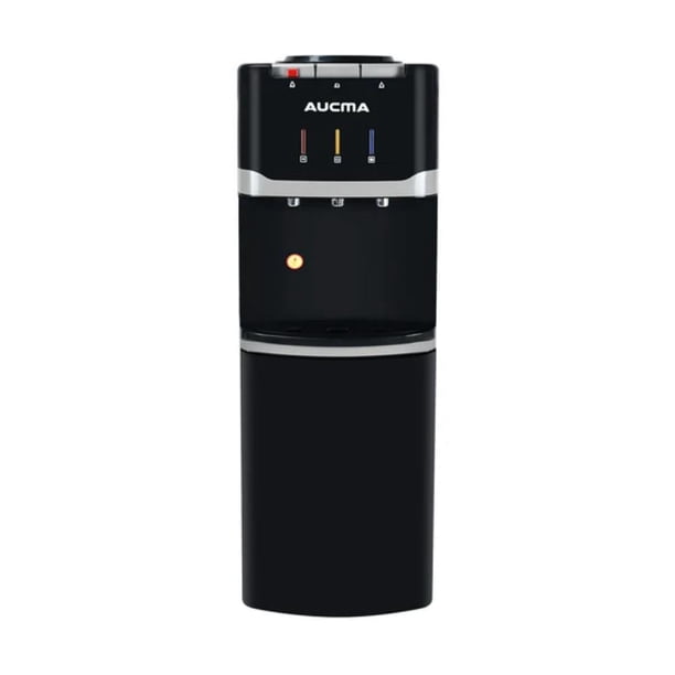 Dispensador De Agua Aucma Con Gabinete Negro Akwdt-3xgchs Carga Superior