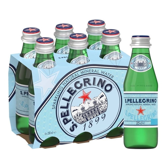 Agua Mineral San Pellegrino Natural pack 6 botellas 250 ml c/u