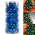 thumbnail image 1 of 24 Uds bolas colgantes de Navidad, proyectos de bricolaje, decoraciones artesanales inastillables, adornos navideños para bodas, año Nuevo y Navidad azul Macarena Bolas colgantes, 1 of 8