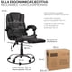 thumbnail image 2 of Silla Ejecutiva para Oficina con Reposapies Reclinable Y Giratoria Asiento para Trabajo Ergonómica con Descansapies Y Masaje De Espalda Asiento Y Respaldo Acojinados, 2 of 7