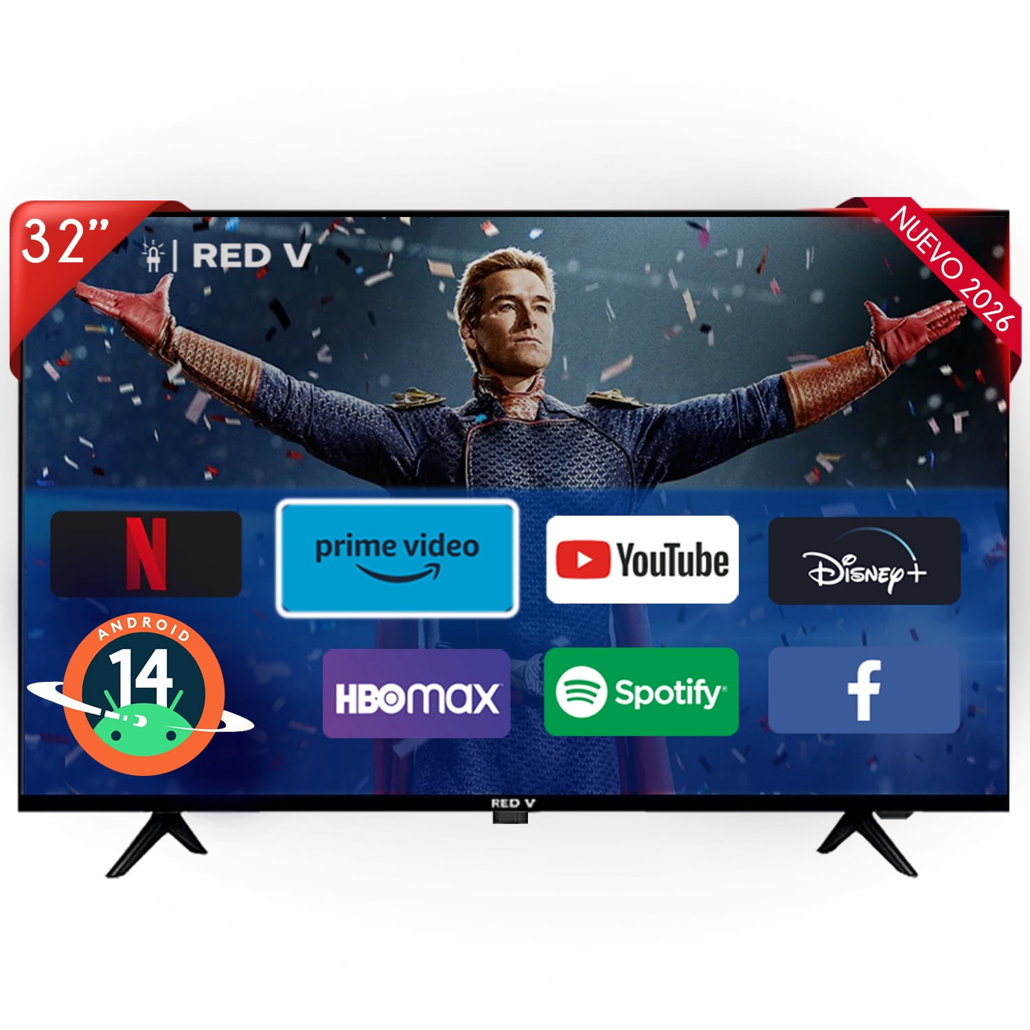 Televisión Redv 32 Pulgadas Smart Tv Android 14 Hd