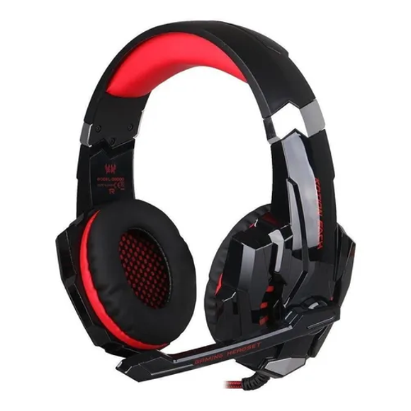 Audífonos gamer Red black Malubero Malu2277