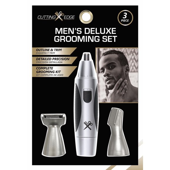 Set de cuidado de vanguardia para hombres Incluye recortador de pelo de orejas y nariz Recortador y recortador de detalles Kit de cuidado de 3 piezas para hombres Recortador de nariz y orejas para hom