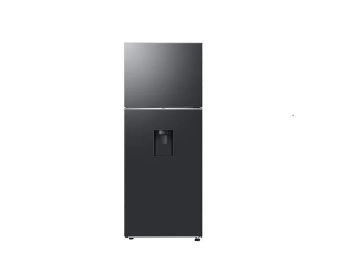 Refrigerador Top Mount 11 pies cúbicos, despachador de agua y Fábrica de hielos, Negro