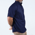 thumbnail image 3 of Camisa de Vestir Casual Uniforme Manga Corta Azul Marino para Hombre, 3 of 4