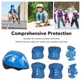thumbnail image 4 of Juego De Casco De Bicicleta Para Niños, Rodilleras Ajustables, Coderas, Muñequeras, Equipo Protector Ligero Y Duradero Con Forro Transpirable, Para Niños De 5 A 14 Años,, 4 of 7