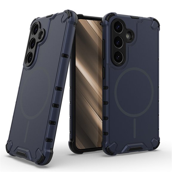 Funda para Samsung Galaxy A55 5G [Compatible con Airbag MagSafe] de Grado Militar Funda Protectora contra Caídas de Color Sólido, Azul, para Galaxy A55(5G)