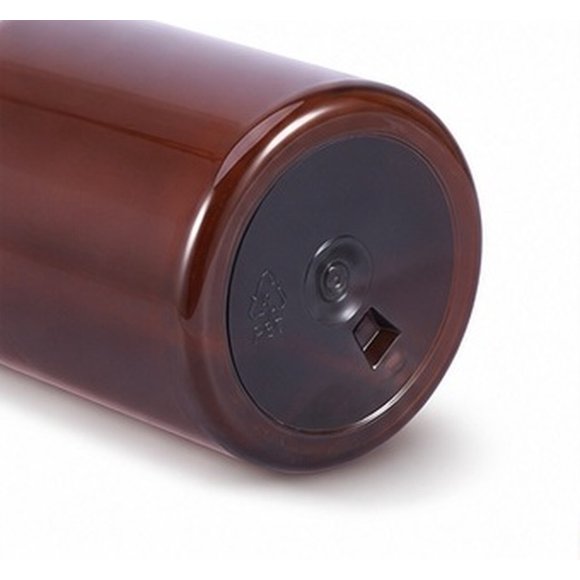 KALLORY 2Ud De Botella Marrón Para Shampoo En Pet Y PP Ideal Para Mezclas Y Líquidos