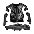 thumbnail image 2 of Traje de protección para motocicleta para niños, cómodo protector de pecho, columna vertebral y espalda para exteriores Negro, 2 of 9