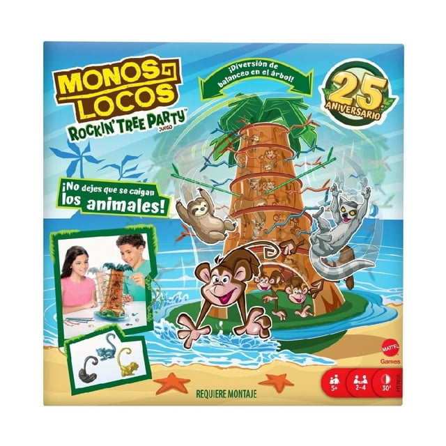 Juego de Mesa para niños Mattel Preschool Monos Locos 25 Aniversario