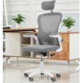 thumbnail image 1 of Silla Ejecutiva para Oficina Escritorio con Reposapies Reclinable Y Giratoria Asiento para Trabajo Ergonómica Respaldo Acojinados (Gris), 1 of 8