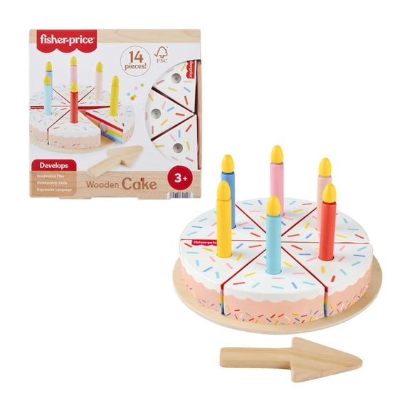 Peluche Fisher-Price Pastel Cumpleaños de Madera