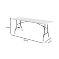 thumbnail image 3 of Mesa Plegable Loomber Blanca de 180 centímetros, 3 of 6