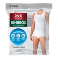 thumbnail image 4 of Camiseta Rinbros Originales para Hombre Cool Touch Blanco 3 Piezas Talla M, 4 of 4
