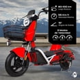 thumbnail image 2 of Bicicleta Electrica Moto Bici Scooter 3 Vel 55km/h 800w 60v Rojo Bizmo, 2 of 9