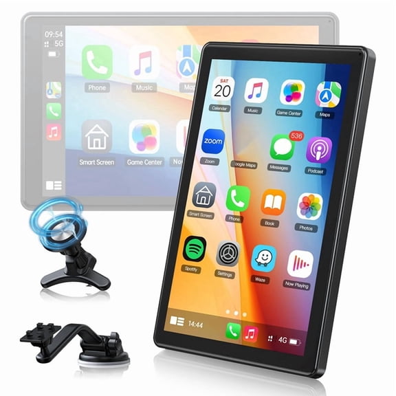Pantalla CarPlay Inalámbrica de 8 Pulgadas para Coche, Radio Portátil Android Auto, Pantalla Horizontal y Vertical, Navegación.