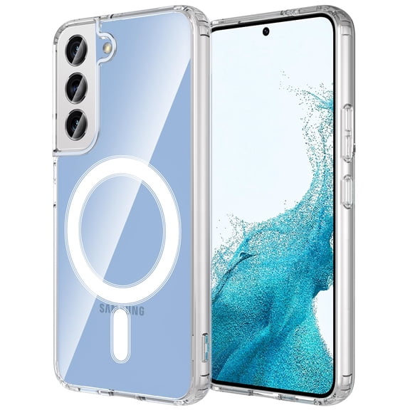 Funda Hensinple para Samsung Galaxy S22 de 6.1 pulgadas, transparente, magnética