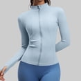 thumbnail image 2 of TaTaai Ladies Slim Fit Yoga Sports Jacket Fashion Nude Feeling Tight Fitness Outerwear for Running Training Workout Gym Daily Wear Gift, 2 of 8