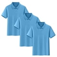 thumbnail image 2 of Conjunto de 3 piezas para niños y niñas: blusa de manga corta, uniforme escolar, camiseta deportiva, suave, transpirable, informal y bonita, como se muestra en la imagen, paquete de 3, de 2 a 15 años., 2 of 5