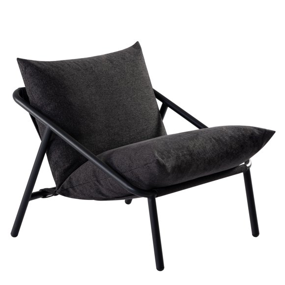 Silla de Metal Zinus Ada con Cojines de Memory Foam Color Gris Oscuro
