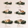 thumbnail image 4 of Cama ortopédica para perros EHEYCIGA, impermeable, espuma viscoelástica XL, verde oscuro, 4 of 9