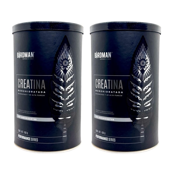 Creatina Monohidratada Pura 2 botes de 450g 180 serv Birdman