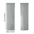 thumbnail image 3 of Cortinas translúcidas ligeras de color liso | Cortinas translúcidas con bolsillo para barra para sala de estar y dormitorio | Panel de poliéster transparente de 130 x 100 cm, 3 of 5
