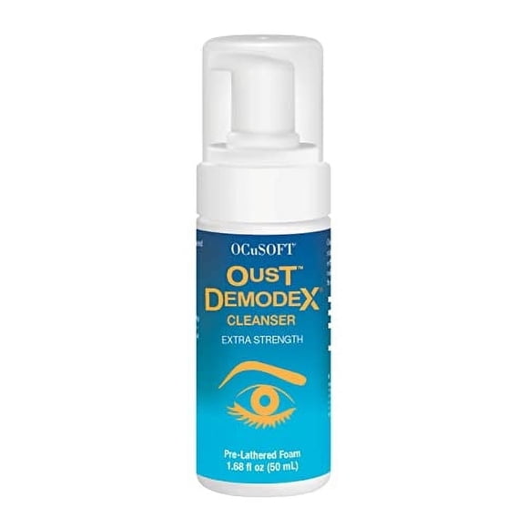 Limpiador OcuSoft Oust Demodex Extra Strength, espuma de 50 ml con té