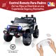 thumbnail image 4 of Kids House Carrito Montable Eléctrico para Niños TURBO, con Doble Puerta, Función de Balanceo, Control Remoto Bluetooth, USB MP3, Música y Luces LED, Motor Dual 12V, Inicio con Botón y Diseño Seguro, 4 of 8