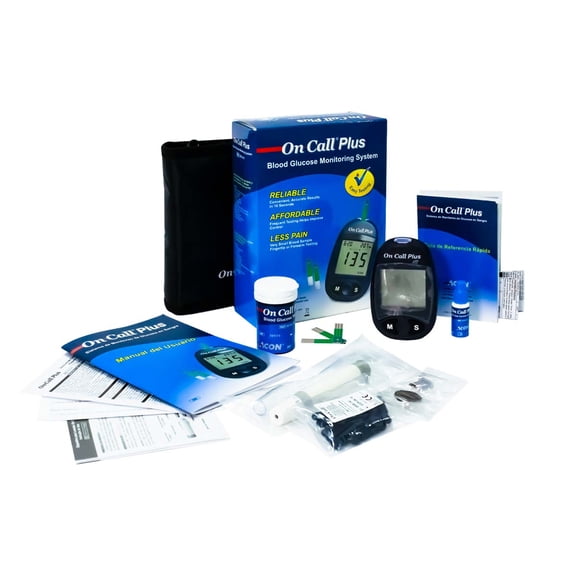 Glucometro On Call Plus (Kit de Inicio) - Medidor de Glucosa en Sangre - Acon