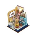 thumbnail image 4 of Casa de muñecas en miniatura hecha a mano, rompecabezas 3D con luces LED, decoración de escritorio Estilo C, 4 of 9